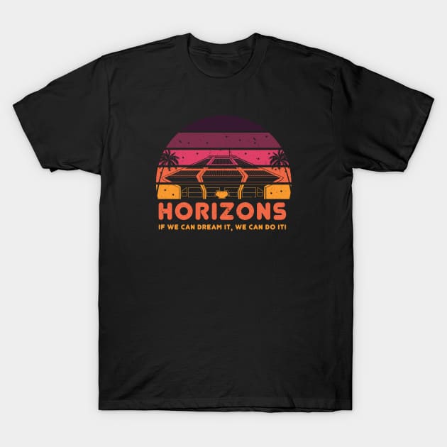 Horizons Theme Park Ride T-Shirt by bryankremkau